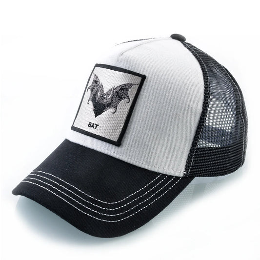 Embroidered Bat Trucker Cap